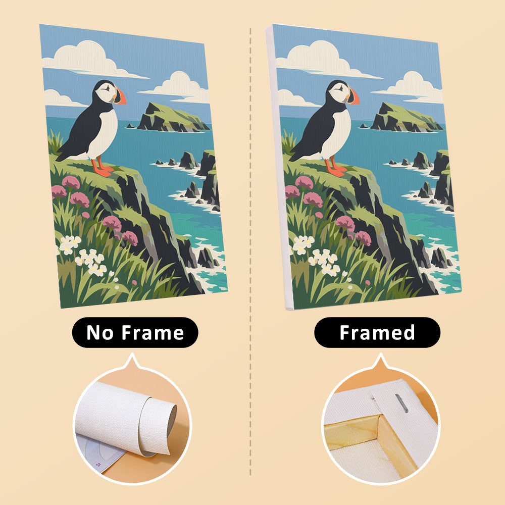 Puffin and Highland Cow Glens mini paint by numbers – image 13