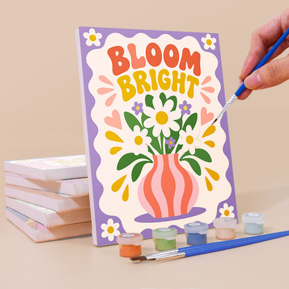 Positive Retro Florals mini paint by numbers – image 3