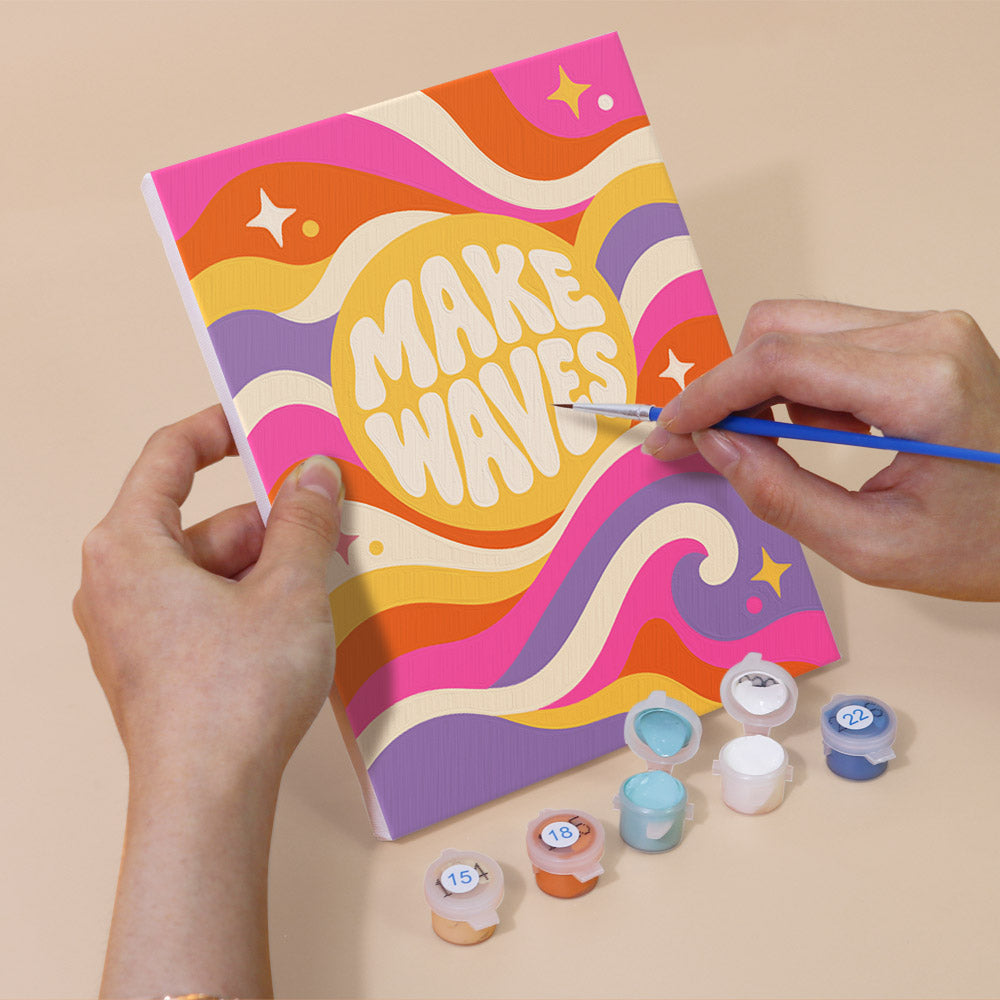 Positive Retro Florals mini paint by numbers – image 5