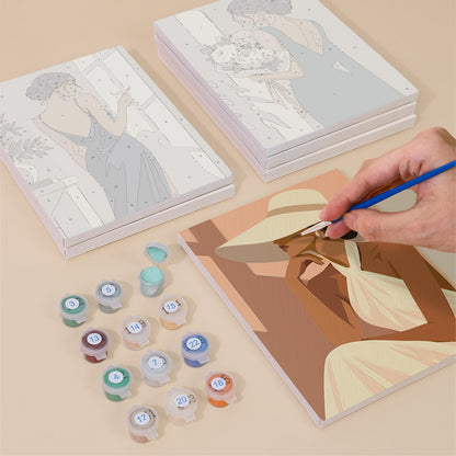 Backless Gowns and Wide Hats mini paint by numbers – image 4