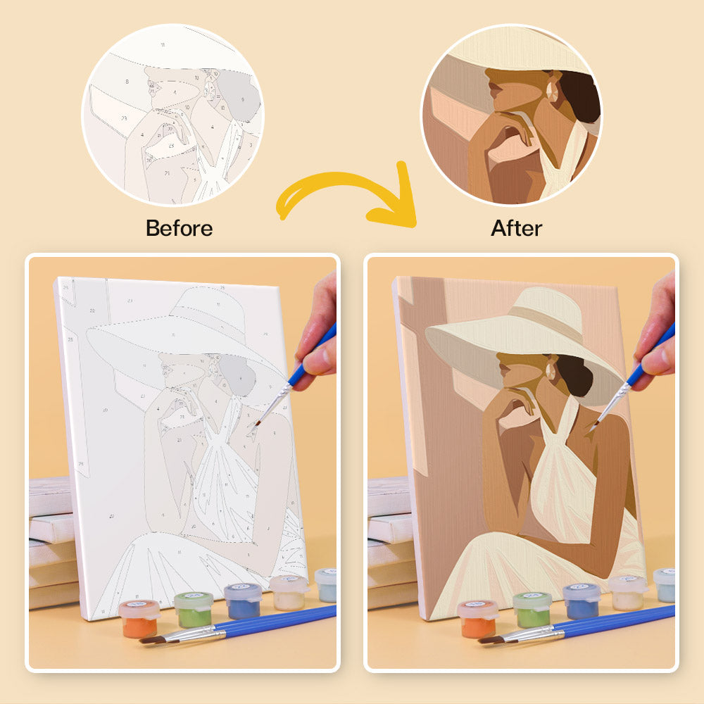 Backless Gowns and Wide Hats mini paint by numbers – image 10