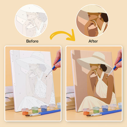 Backless Gowns and Wide Hats mini paint by numbers – image 10