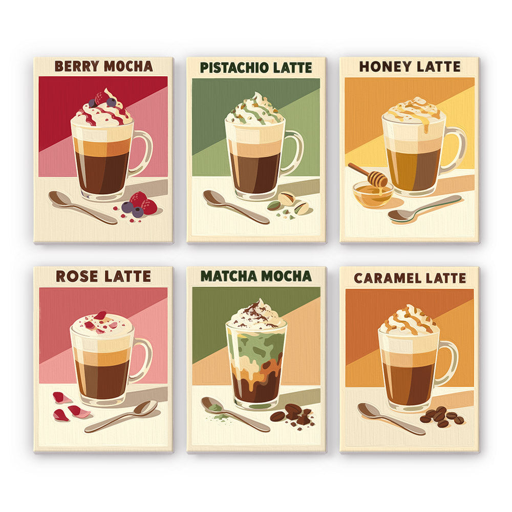 Flavored Latte Collection mini paint by numbers – image 7