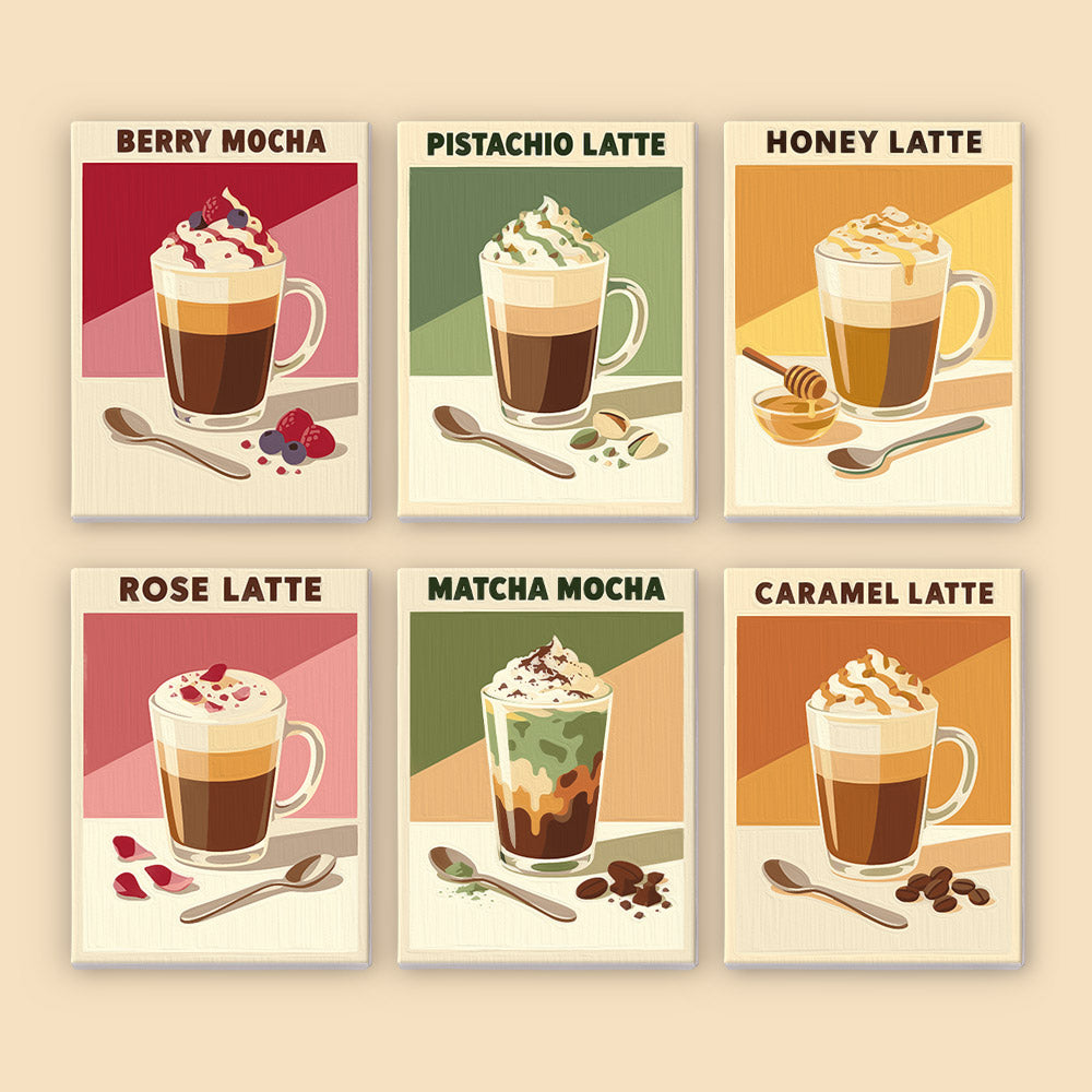 Flavored Latte Collection mini paint by numbers – image 8