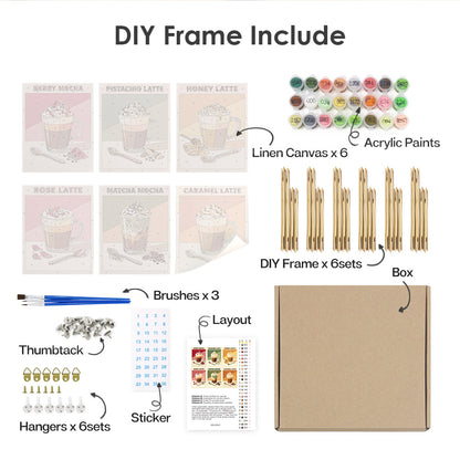 Flavored Latte Collection mini paint by numbers – image 18