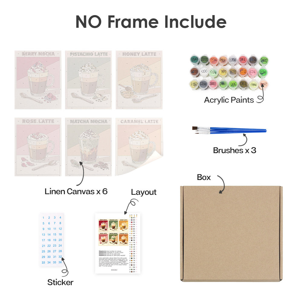 Flavored Latte Collection mini paint by numbers – image 19