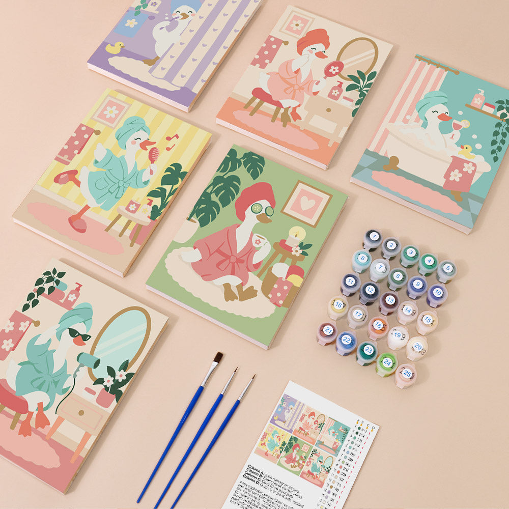 Pampered Duck Moments mini paint by numbers – image 1