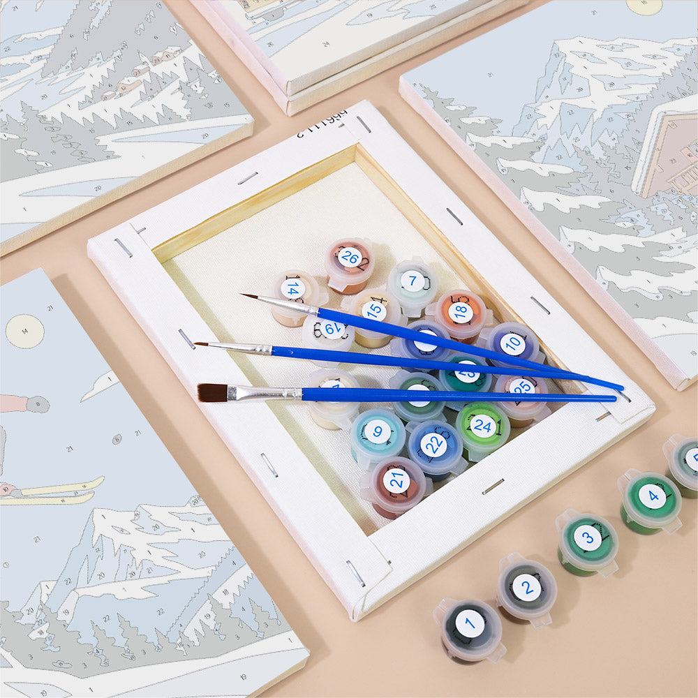 Alpine Ski Adventures mini paint by numbers – image 2