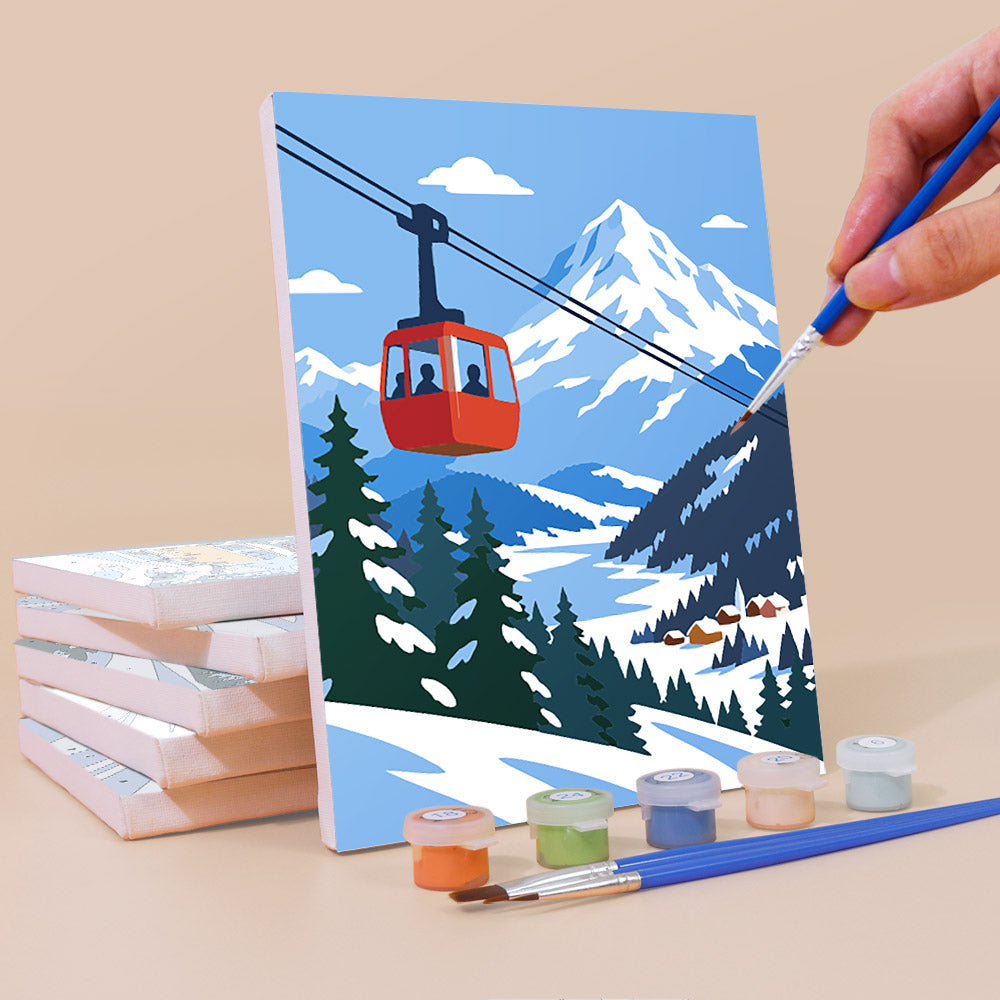 Alpine Ski Adventures mini paint by numbers – image 3