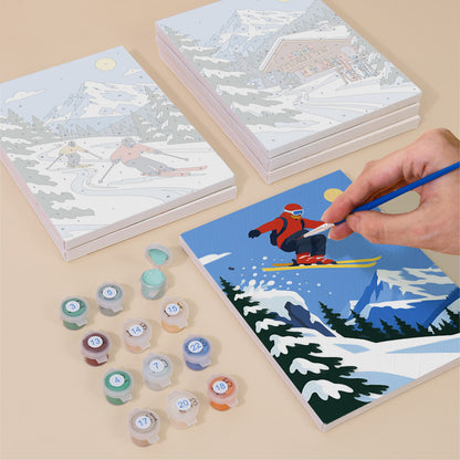 Alpine Ski Adventures mini paint by numbers – image 4