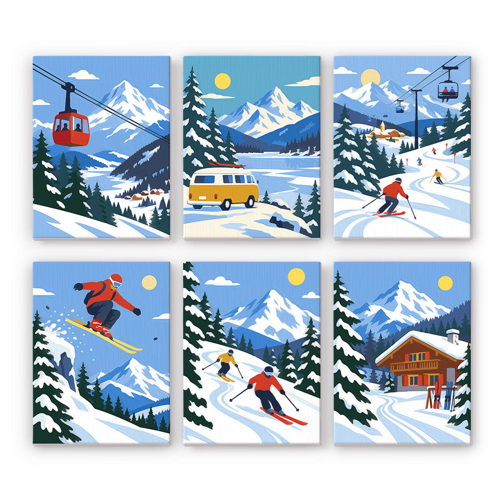 Alpine Ski Adventures mini paint by numbers – image 7