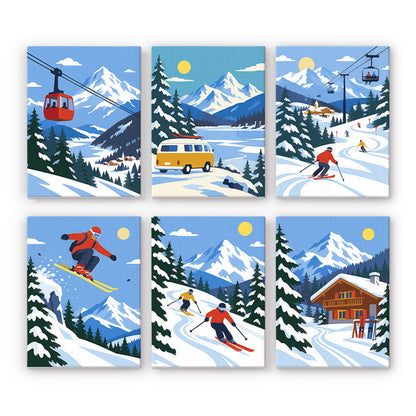 Alpine Ski Adventures mini paint by numbers – image 7