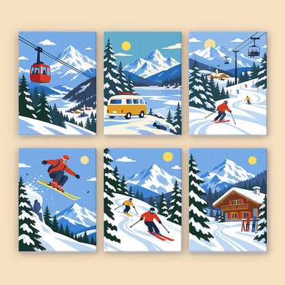 Alpine Ski Adventures mini paint by numbers – image 8