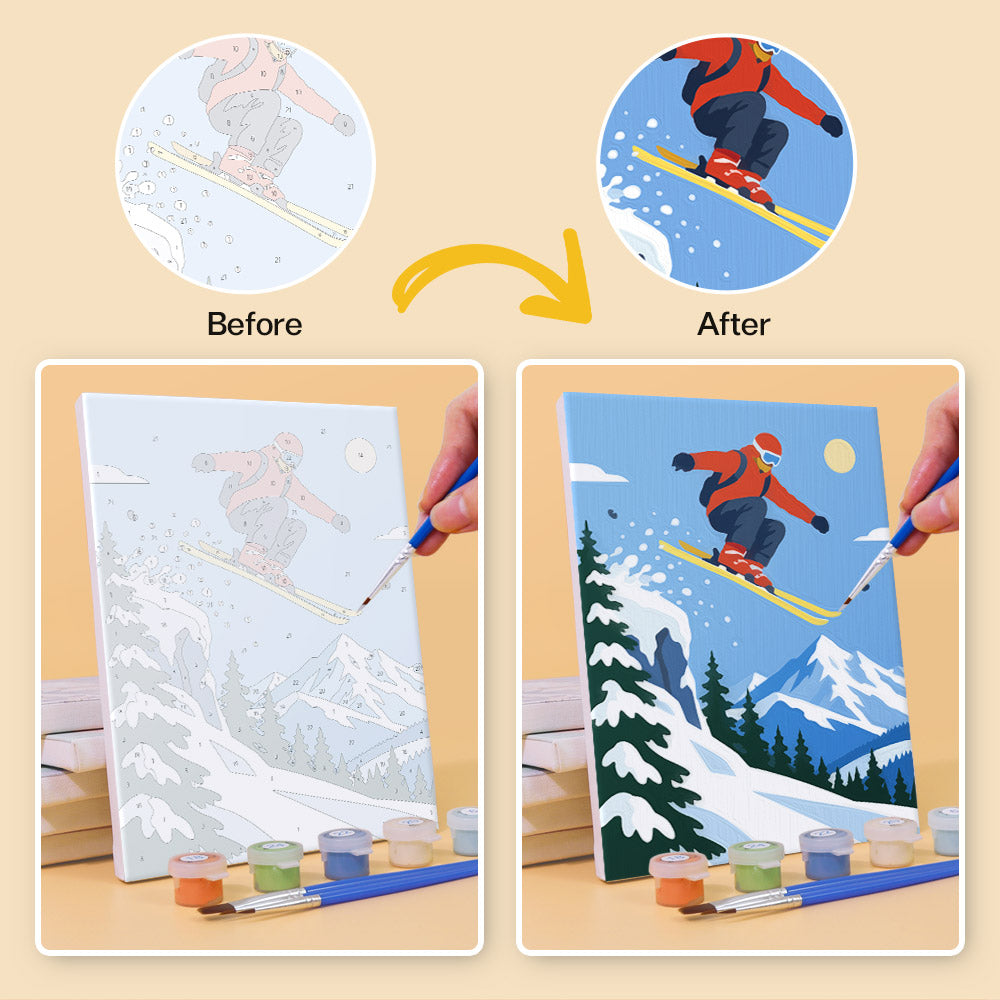 Alpine Ski Adventures mini paint by numbers – image 10