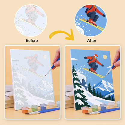 Alpine Ski Adventures mini paint by numbers – image 10