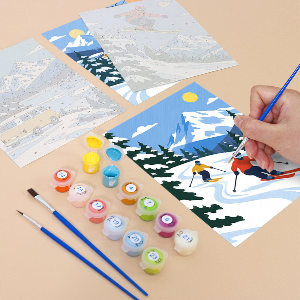 Alpine Ski Adventures mini paint by numbers – image 12