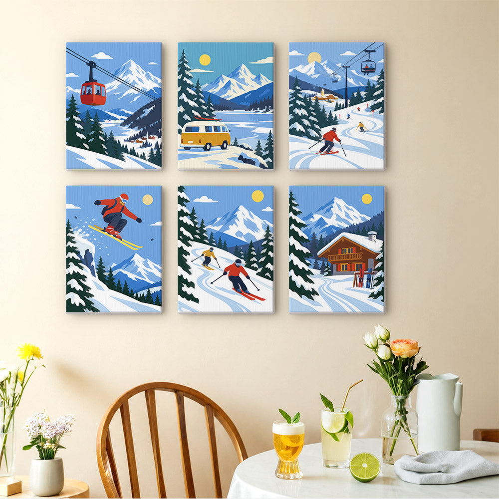 Alpine Ski Adventures mini paint by numbers – image 14