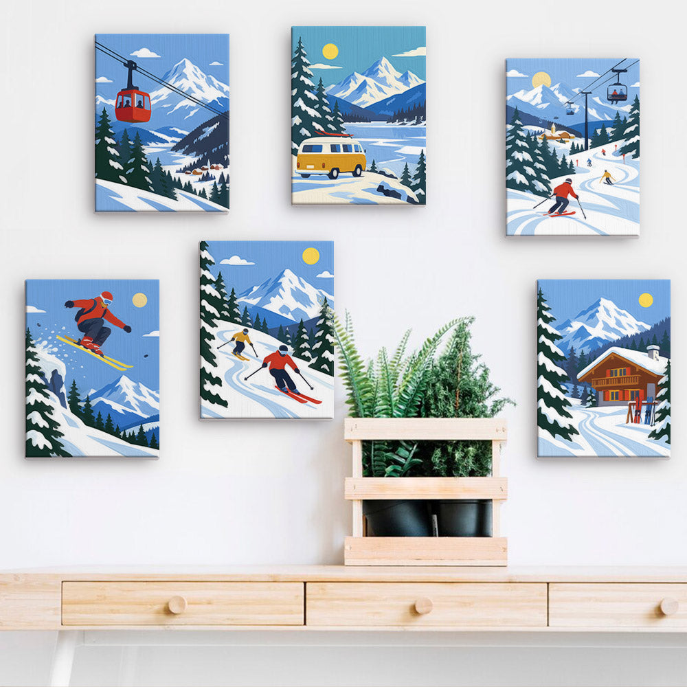 Alpine Ski Adventures mini paint by numbers – image 15