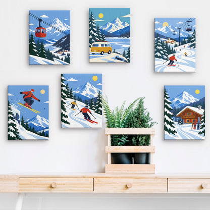 Alpine Ski Adventures mini paint by numbers – image 15