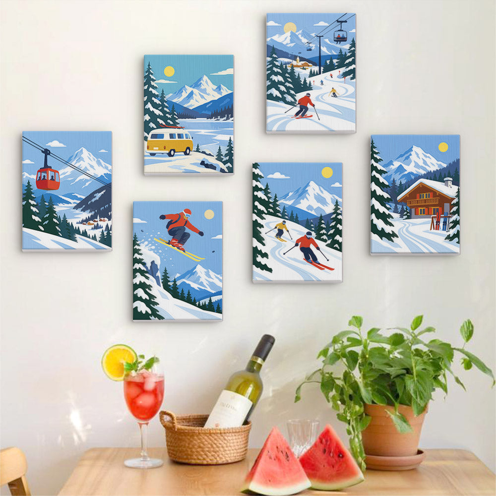 Alpine Ski Adventures mini paint by numbers – image 17