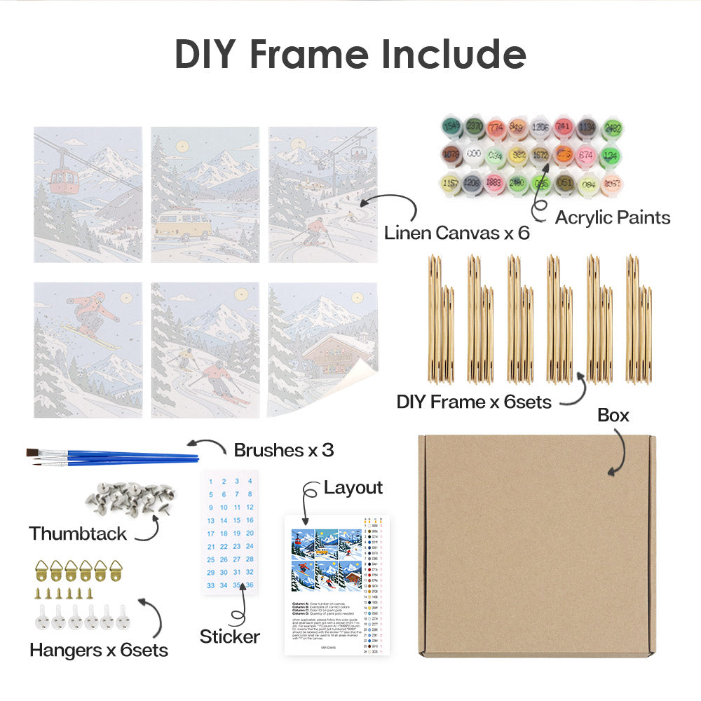 Alpine Ski Adventures mini paint by numbers – image 18