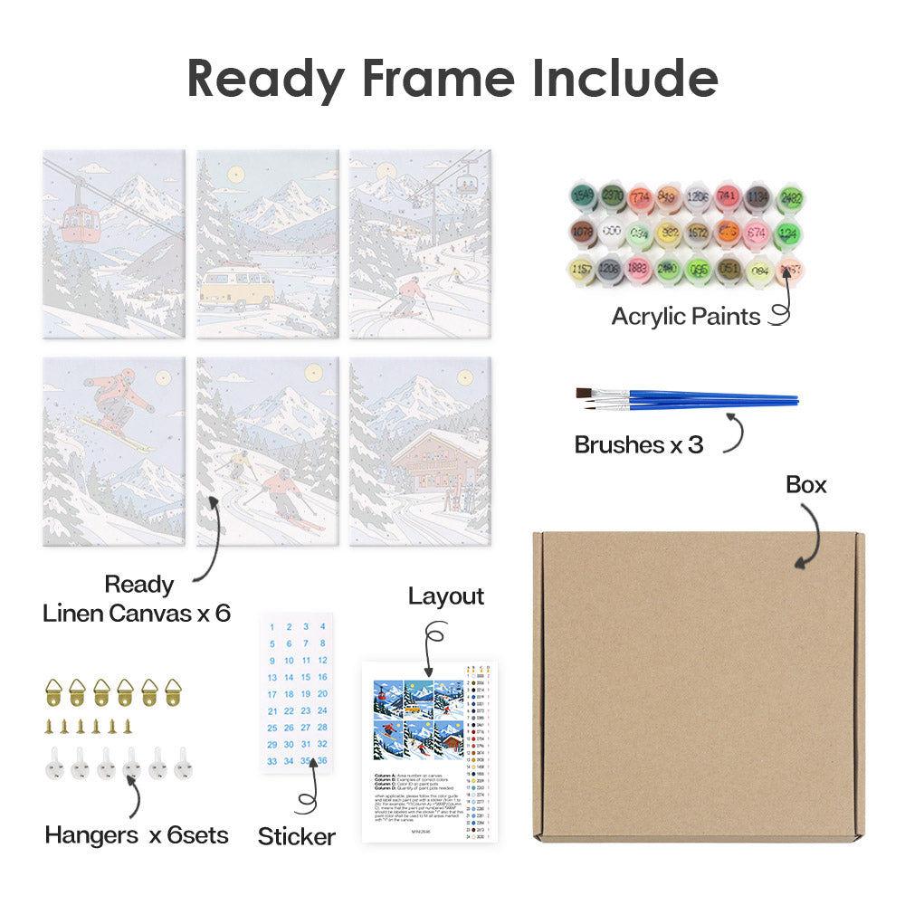 Alpine Ski Adventures mini paint by numbers – image 20