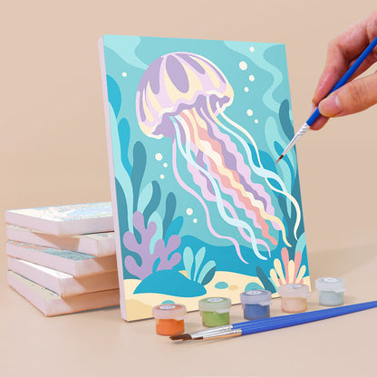 Colorful Ocean Animals mini paint by numbers – image 3