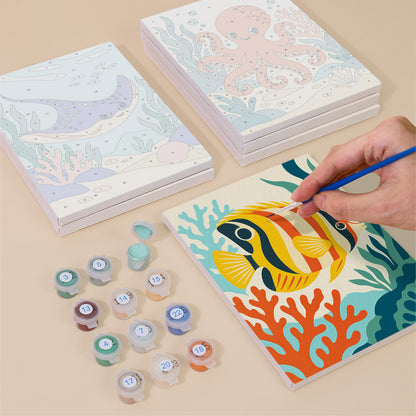 Colorful Ocean Animals mini paint by numbers – image 4