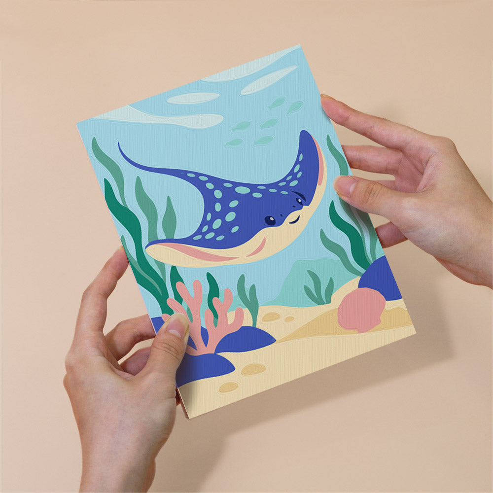 Colorful Ocean Animals mini paint by numbers – image 6