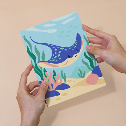 Colorful Ocean Animals mini paint by numbers – image 6