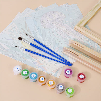 Colorful Ocean Animals mini paint by numbers – image 11