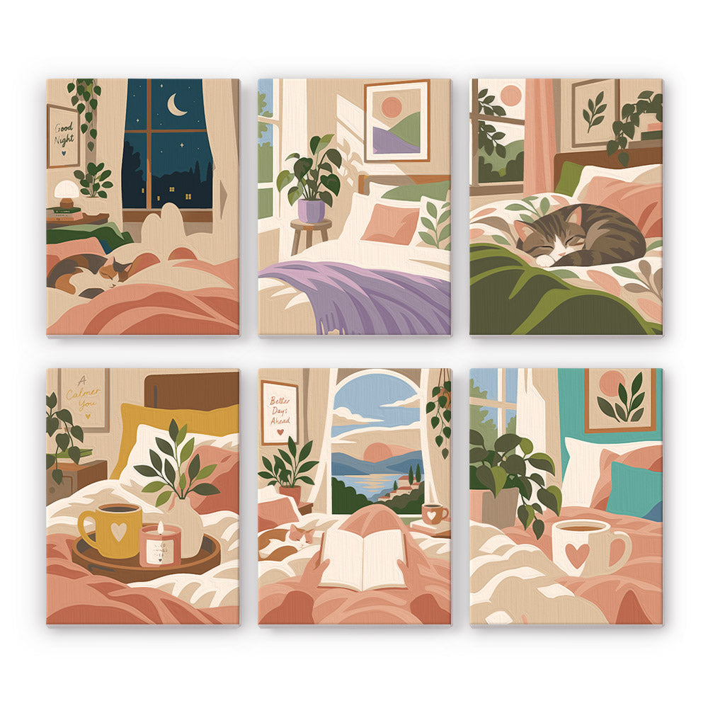 Cozy Bedroom Retreats mini paint by numbers – image 7