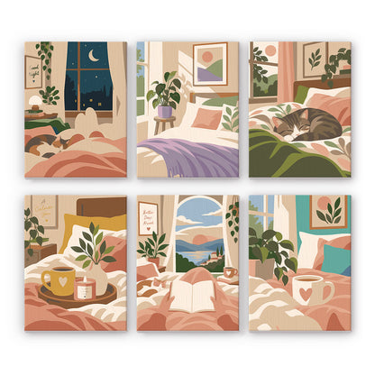Cozy Bedroom Retreats mini paint by numbers – image 7
