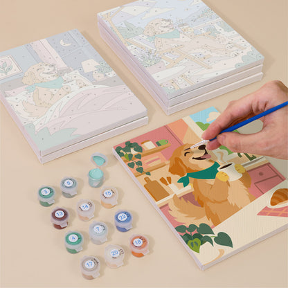 Golden Retriever Life mini paint by numbers – image 4