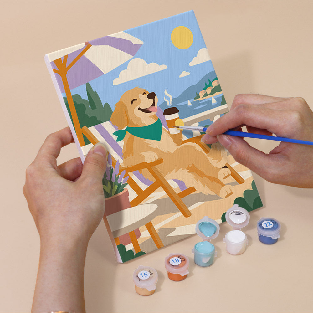 Golden Retriever Life mini paint by numbers – image 5