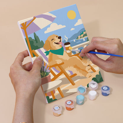 Golden Retriever Life mini paint by numbers – image 5