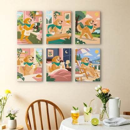 Golden Retriever Life mini paint by numbers – image 14