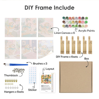 Golden Retriever Life mini paint by numbers – image 18