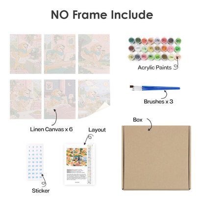 Golden Retriever Life mini paint by numbers – image 19