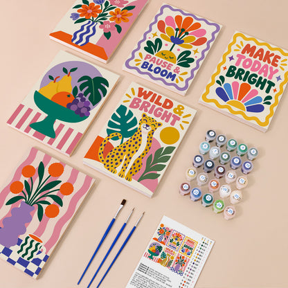 Bold Retro Positivity mini paint by numbers – image 1