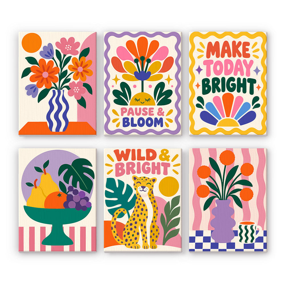 Bold Retro Positivity mini paint by numbers – image 7