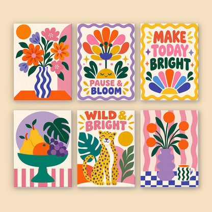 Bold Retro Positivity mini paint by numbers – image 8