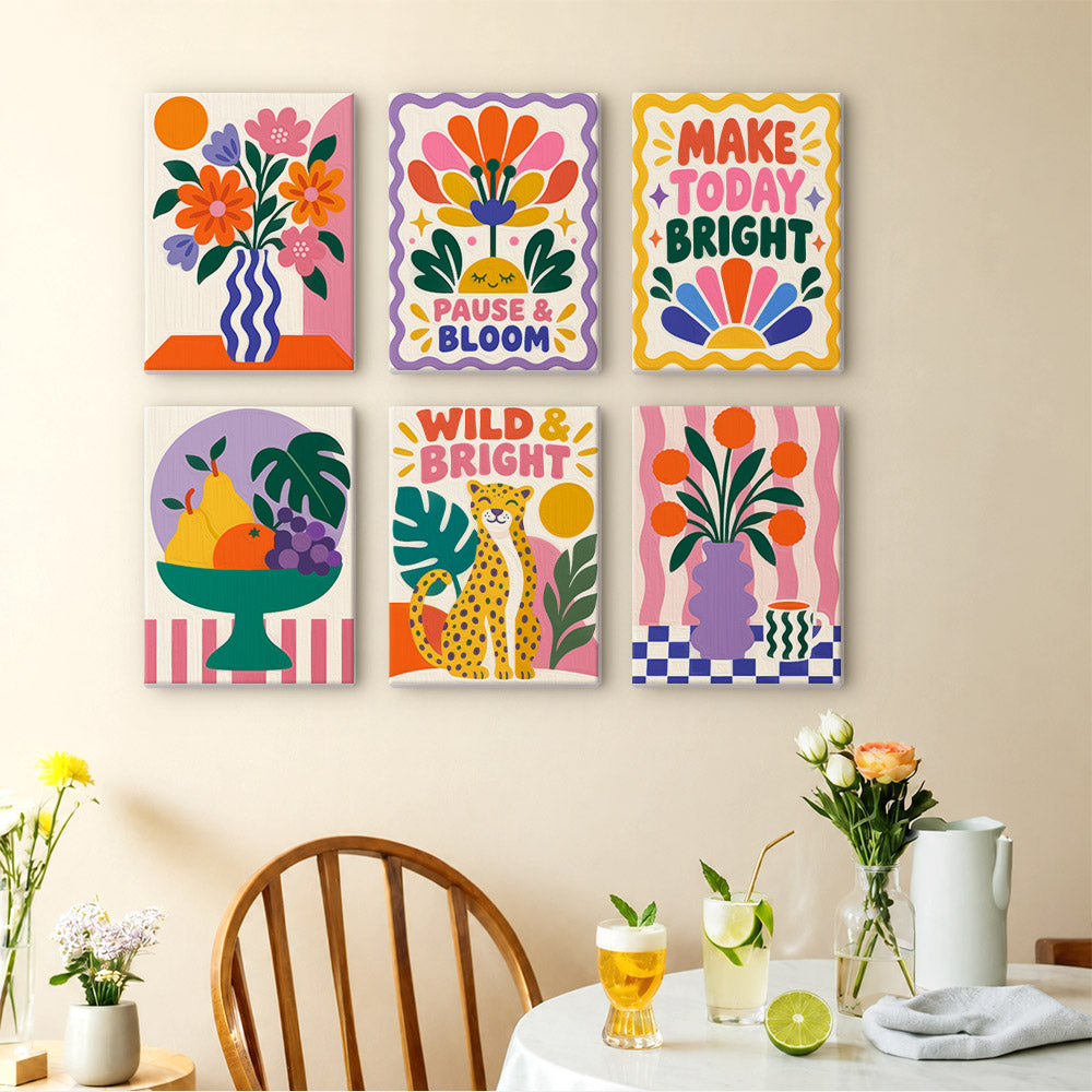 Bold Retro Positivity mini paint by numbers – image 14