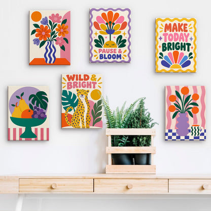 Bold Retro Positivity mini paint by numbers – image 15