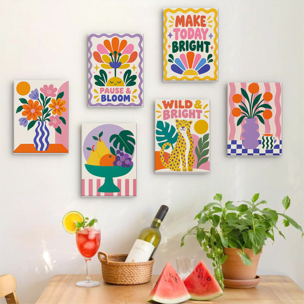 Bold Retro Positivity mini paint by numbers – image 17