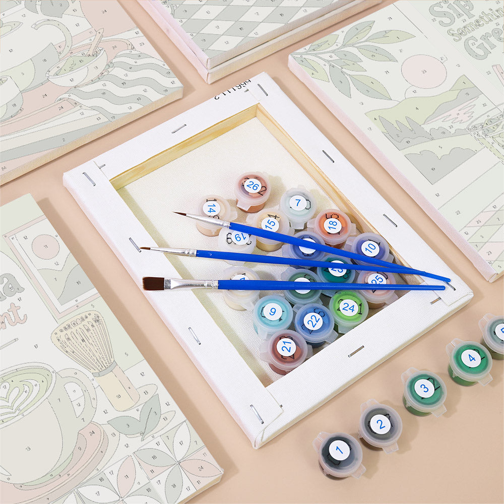 Matcha Moments mini paint by numbers – image 2