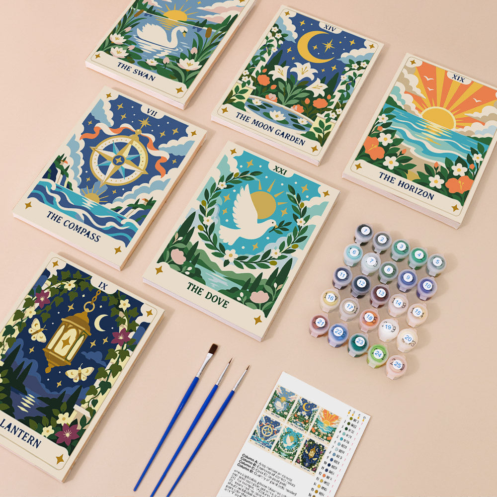 Botanical Tarot Scenes mini paint by numbers – image 1