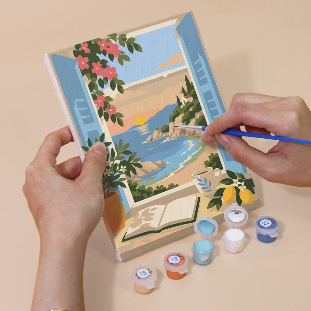 Coastal Window Views mini paint by numbers – image 5