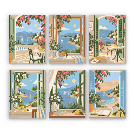 Coastal Window Views mini paint by numbers – image 7