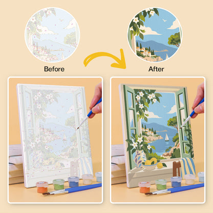 Coastal Window Views mini paint by numbers – image 10